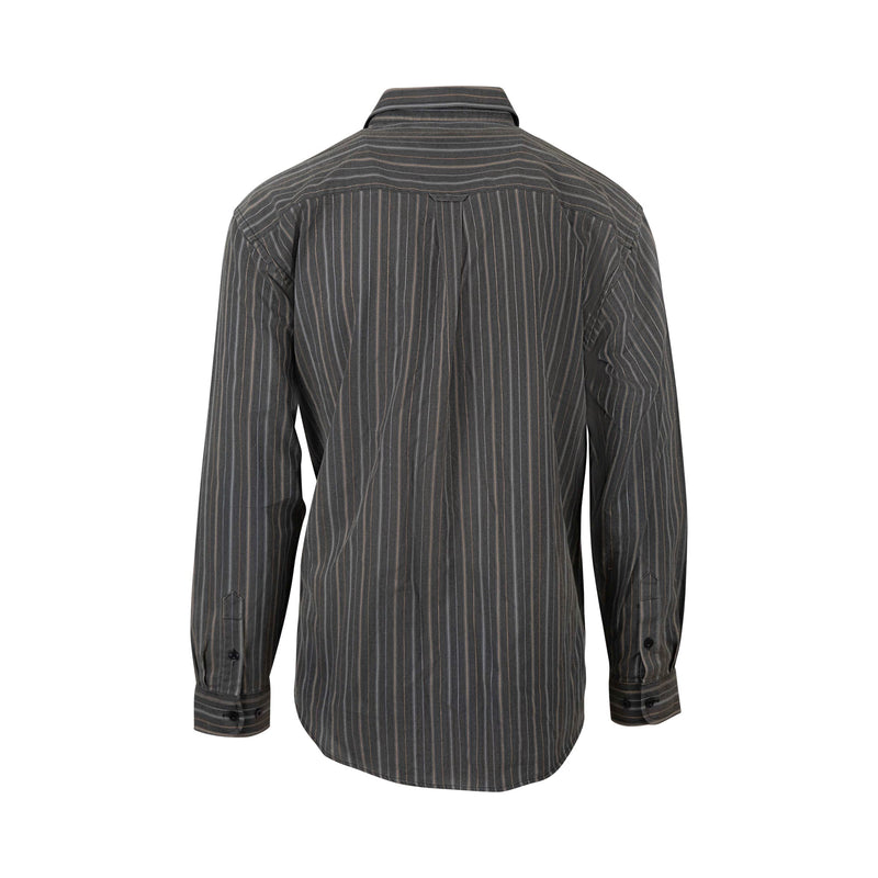 Grey Stripe Ralph Lauren Button-Up (XL) - Spike Vintage