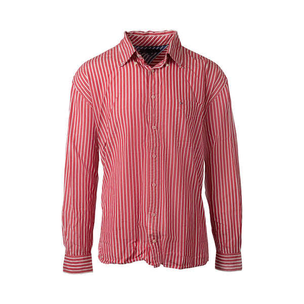 Tommy Hilfiger Pinstripe Button Up (XXL) - Spike Vintage