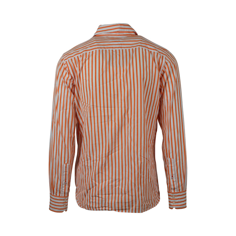 Tommy Hilfiger Orange Stripe Button-Up (M)