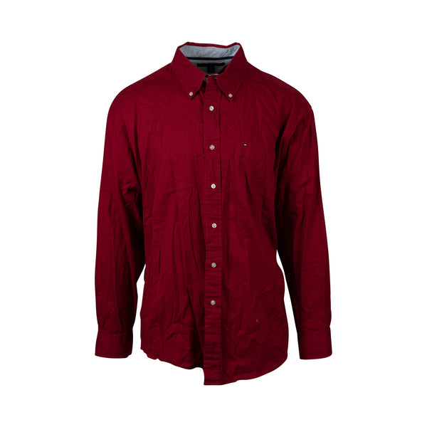 Tommy Hilfiger Maroon Button-Up (XL)
