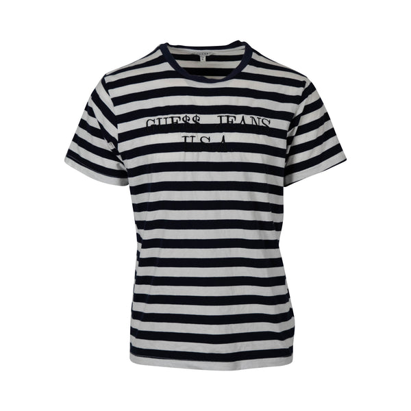 Guess Navy Stripe Tee (L) - Spike Vintage