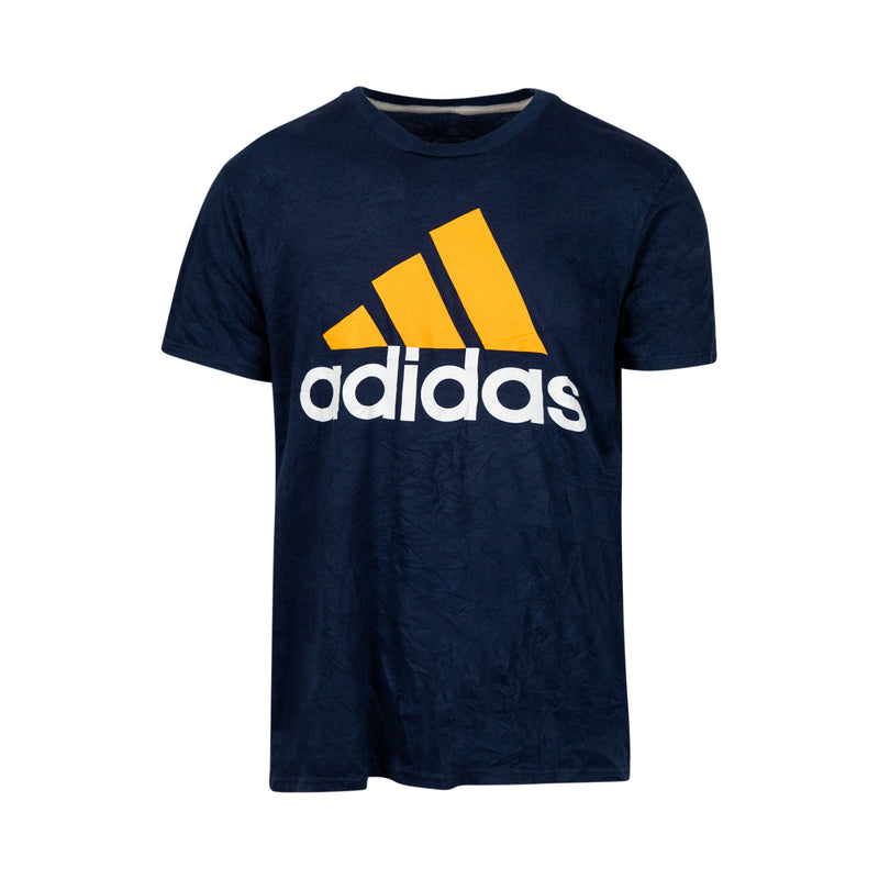 Adidas Classic Logo Navy/Orange Tee (L)