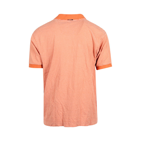 Nautica Salmon/White Stripe Polo Tee (M-L)