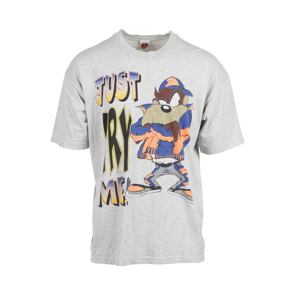 Vintage 90s Looney Tunes 'Just Try Me!' Taz Tee (XL) - Spike Vintage