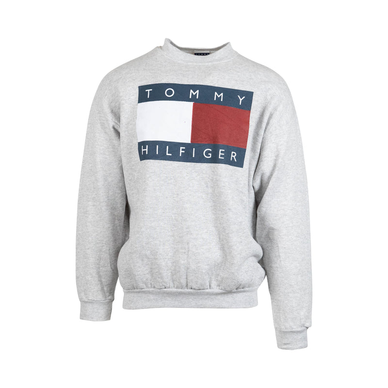 Bootleg Tommy Hilfiger Grey Marle Sweater (L-M) - Spike Vintage