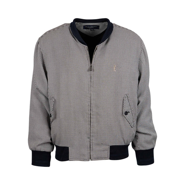 YSL Houndstooth Bomber Jacket (L) - Spike Vintage