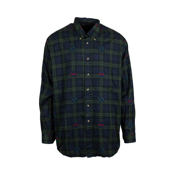 Nautica Checkered Button-Up (L) - Spike Vintage