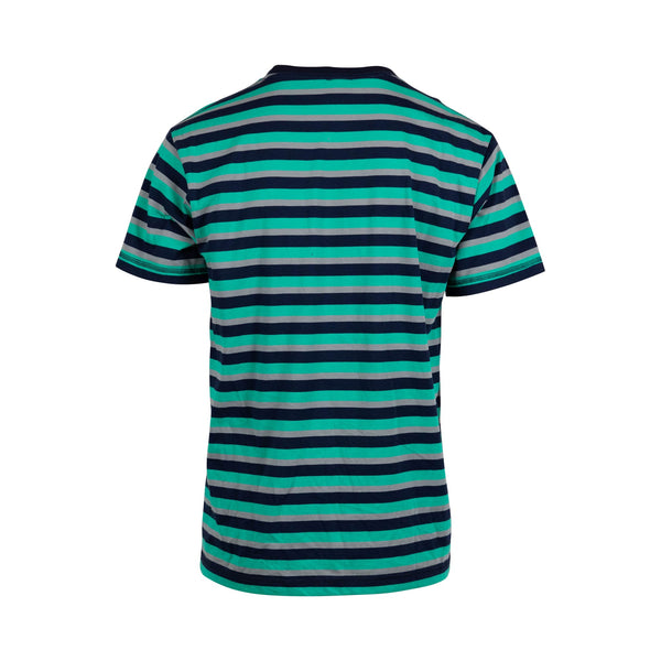 Guess Teal Tricolour Stripe Tee (L) - Spike Vintage